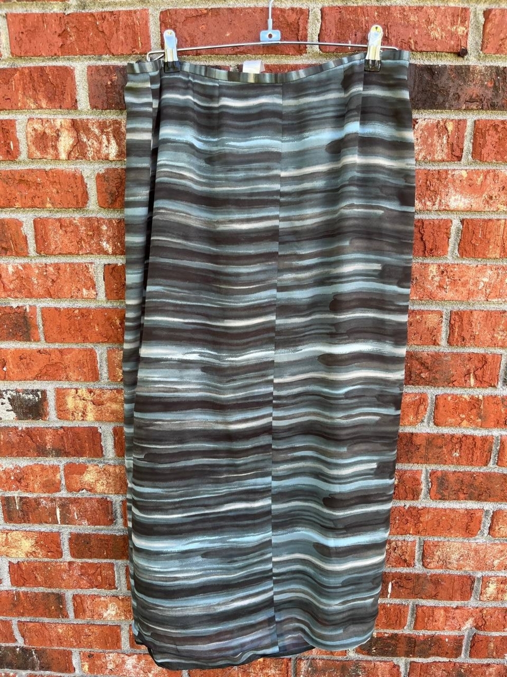 Women’s Liz Claiborne Collection Abstract Wave Midi Skirt Size 12